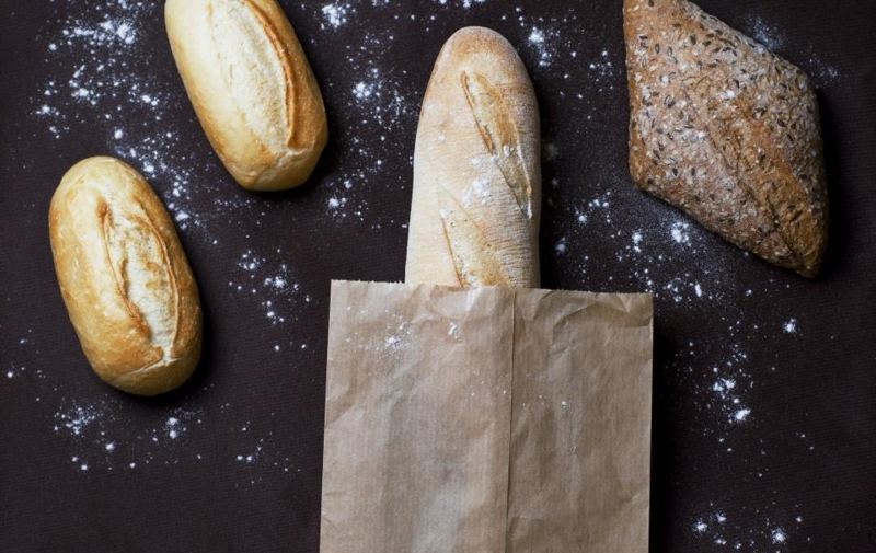 Freshly baked bread loaves