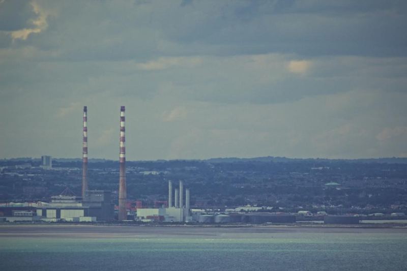 Industrial plant on the coast