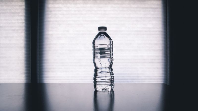 Clear plastic bottle
